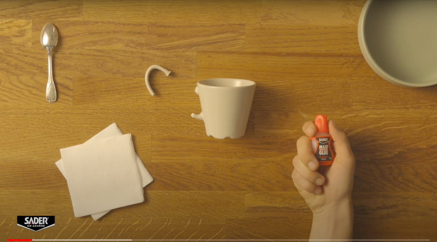 Sader, comment recoller un objet en faïence