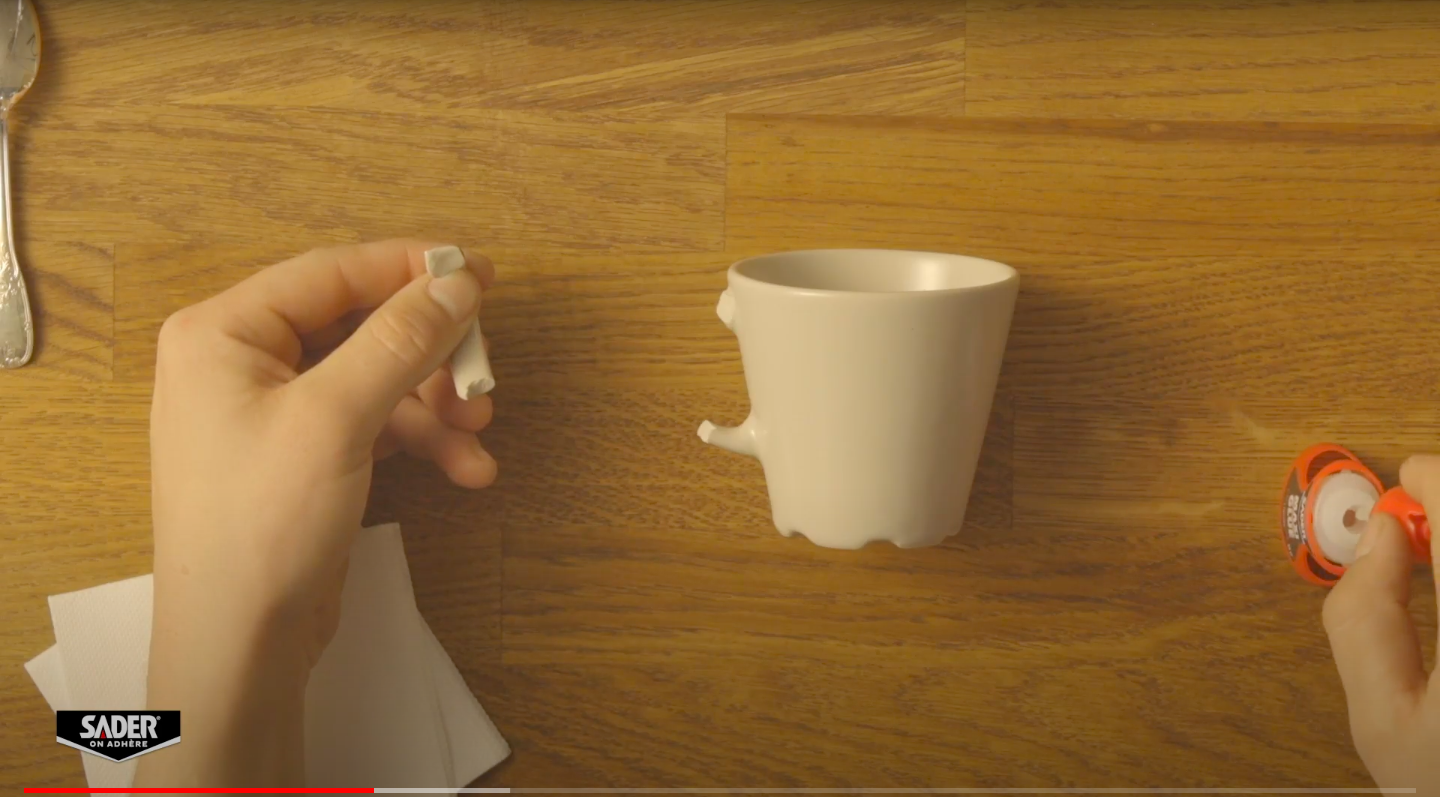 Sader, comment recoller un objet en faïence 