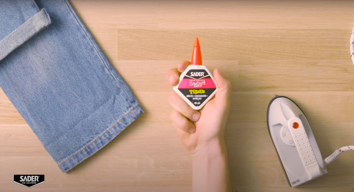 Sader, comment coller du tissu