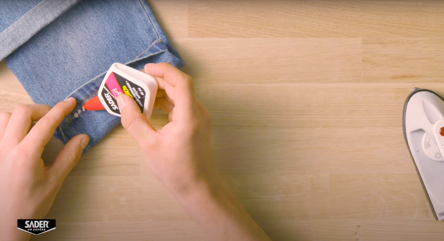 Sader, comment coller du tissu