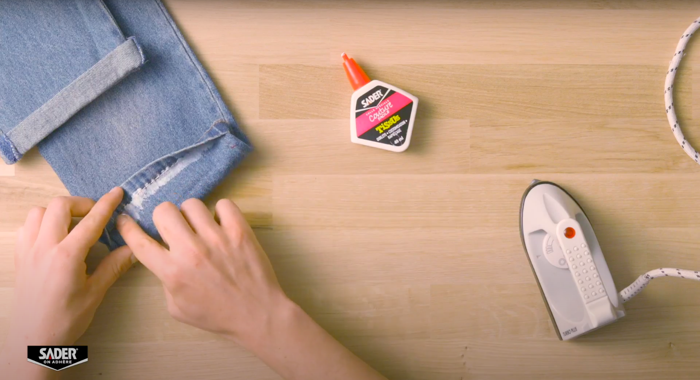 Sader, comment coller du tissu